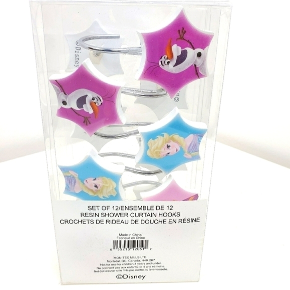 FROZEN shower curtain hooks set of 12 - Picture 4 of 8